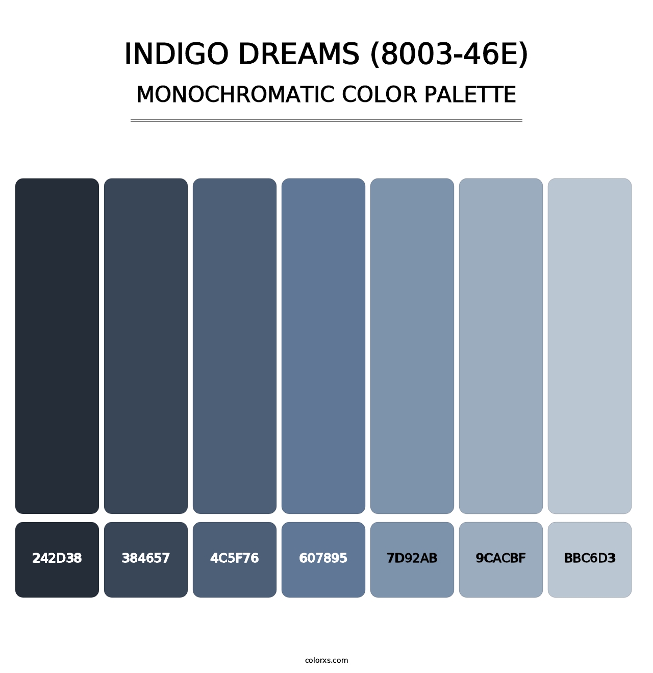 Indigo Dreams (8003-46E) - Monochromatic Color Palette
