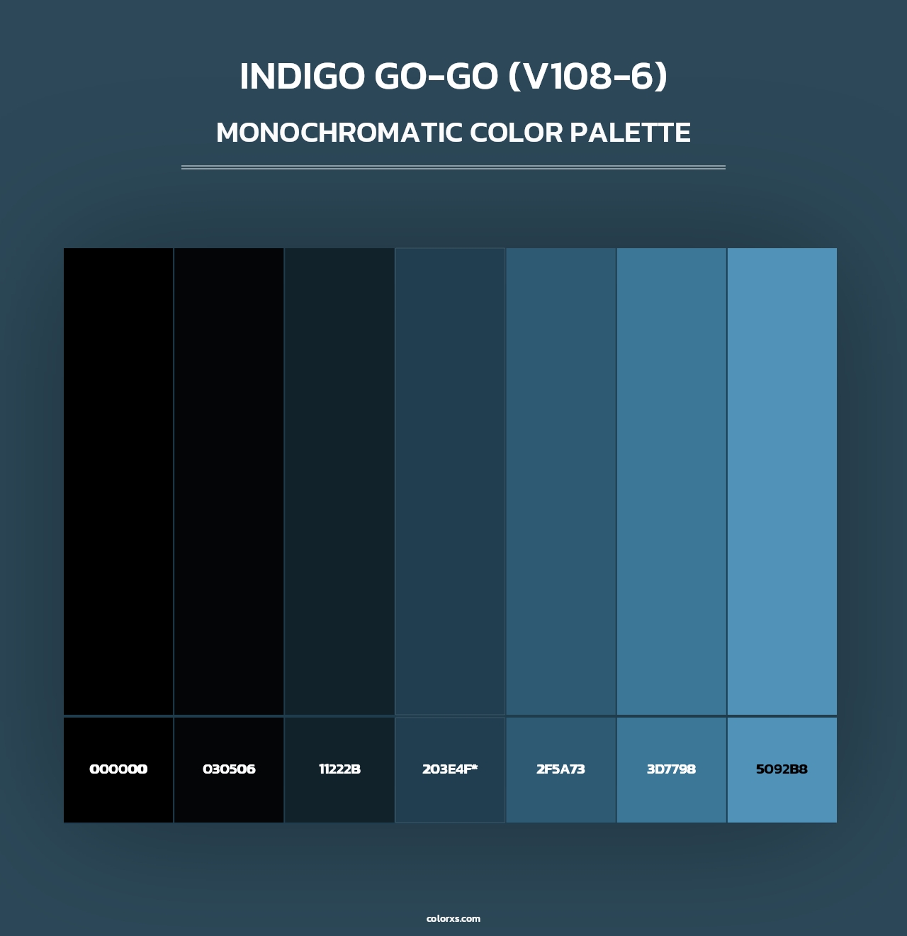 Indigo Go-Go (V108-6) - Monochromatic Color Palette