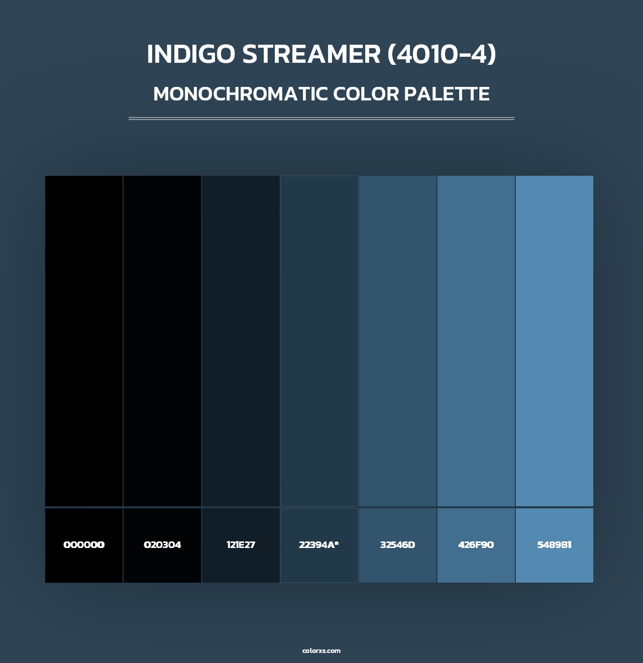 Indigo Streamer (4010-4) - Monochromatic Color Palette