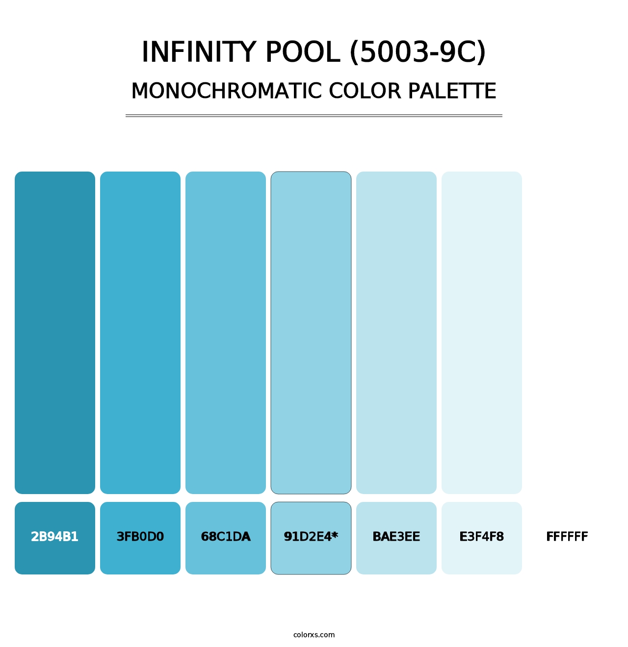 Infinity Pool (5003-9C) - Monochromatic Color Palette
