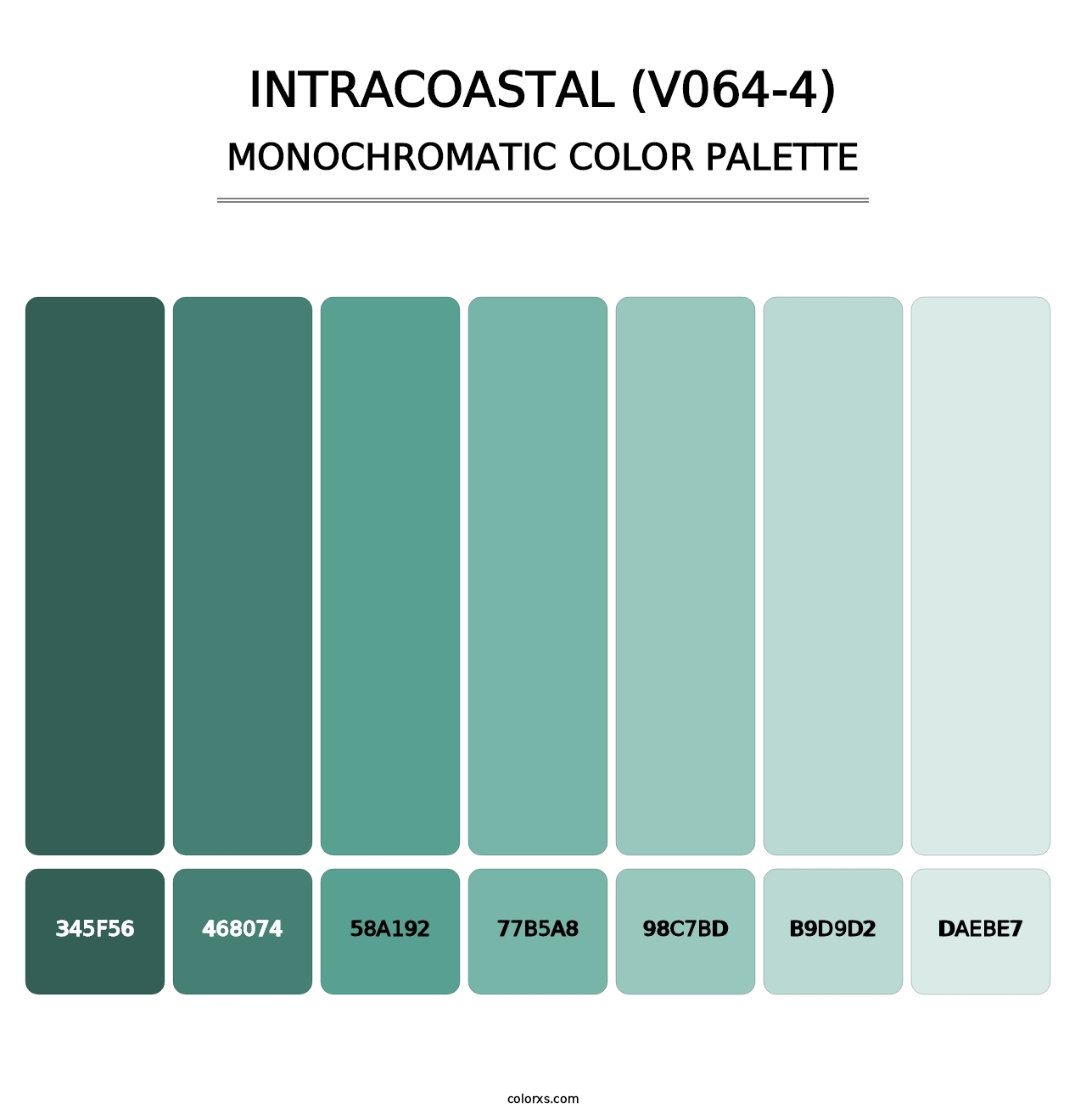 Intracoastal (V064-4) - Monochromatic Color Palette