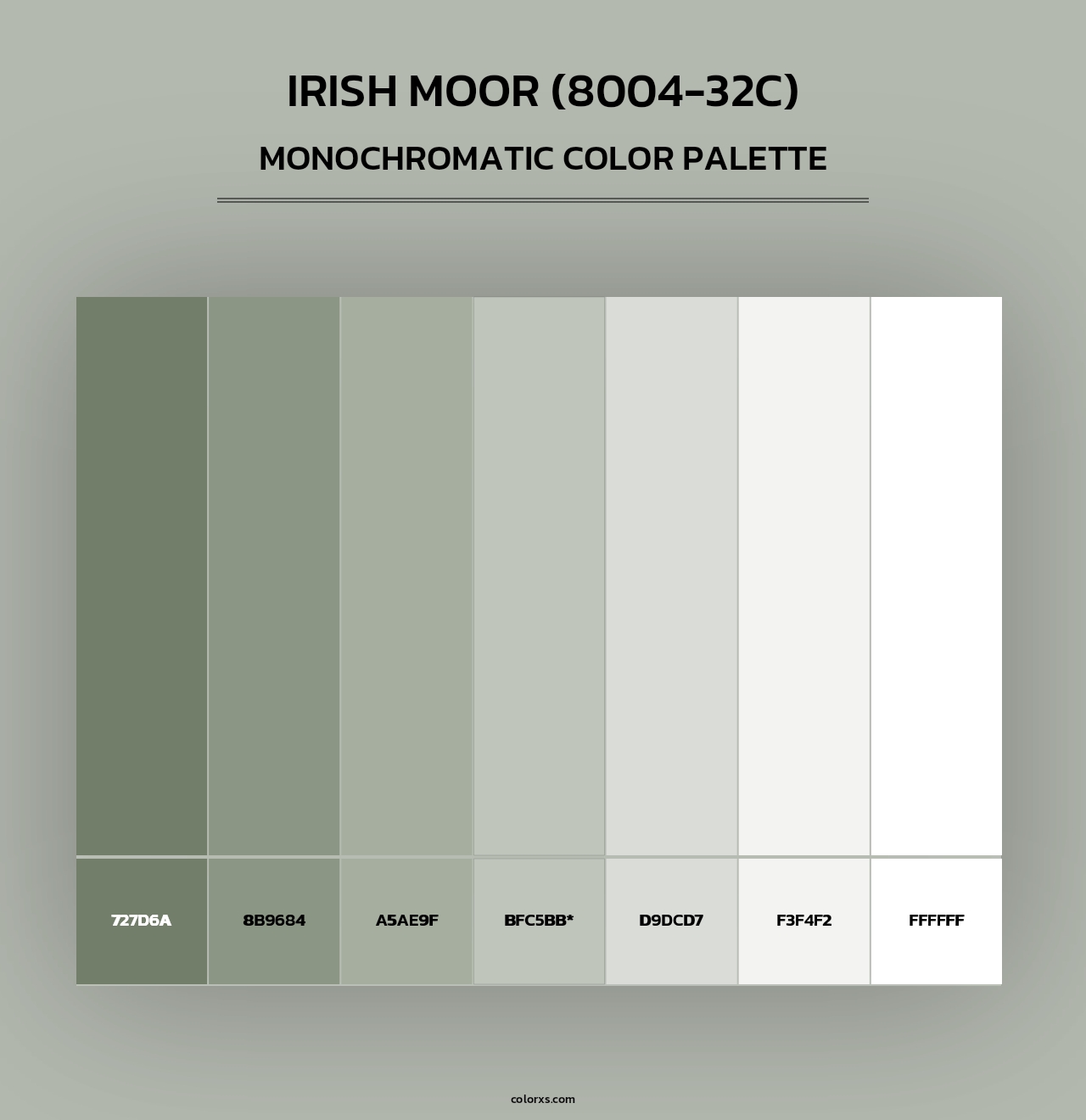 Irish Moor (8004-32C) - Monochromatic Color Palette