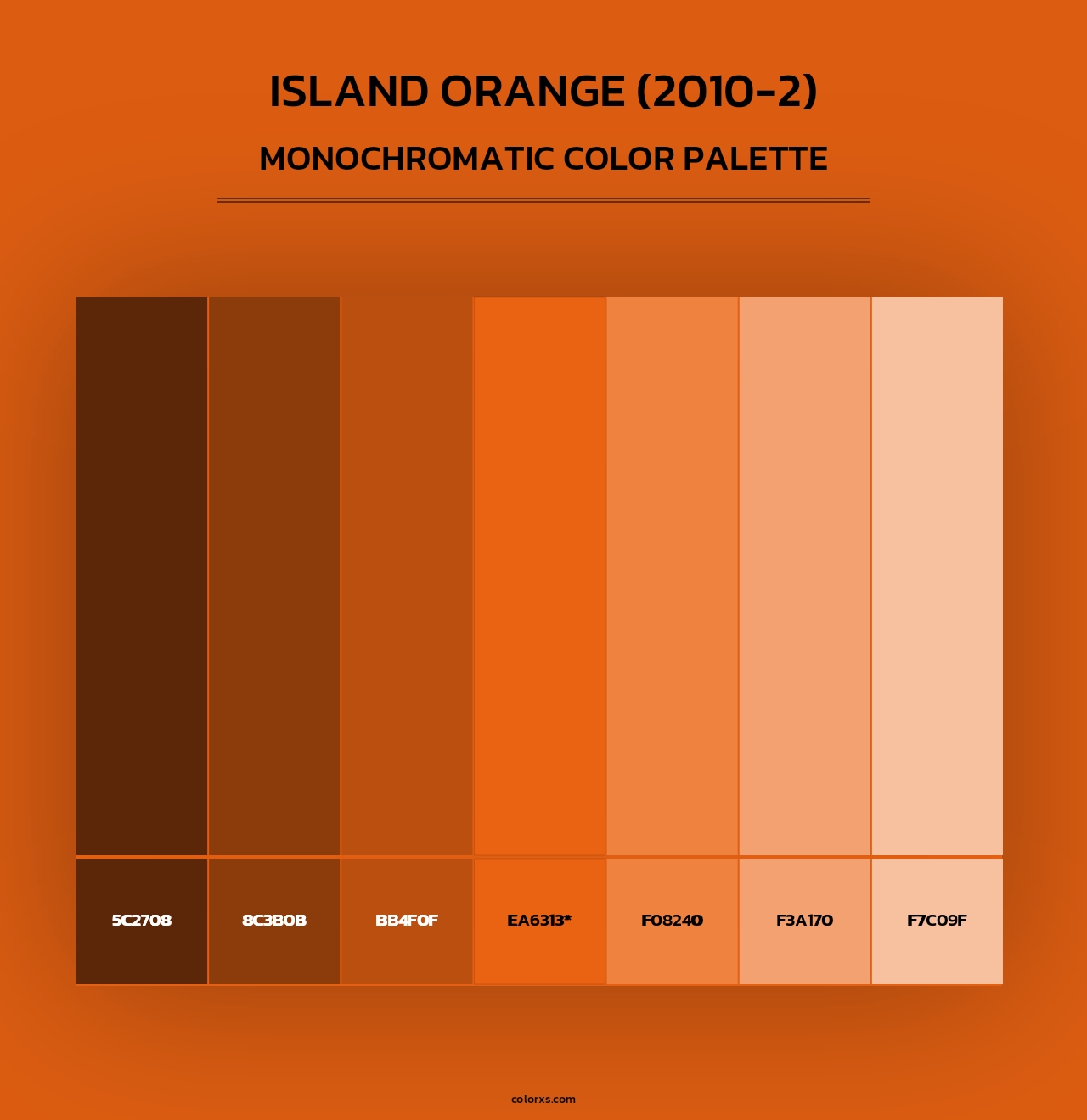 Island Orange (2010-2) - Monochromatic Color Palette