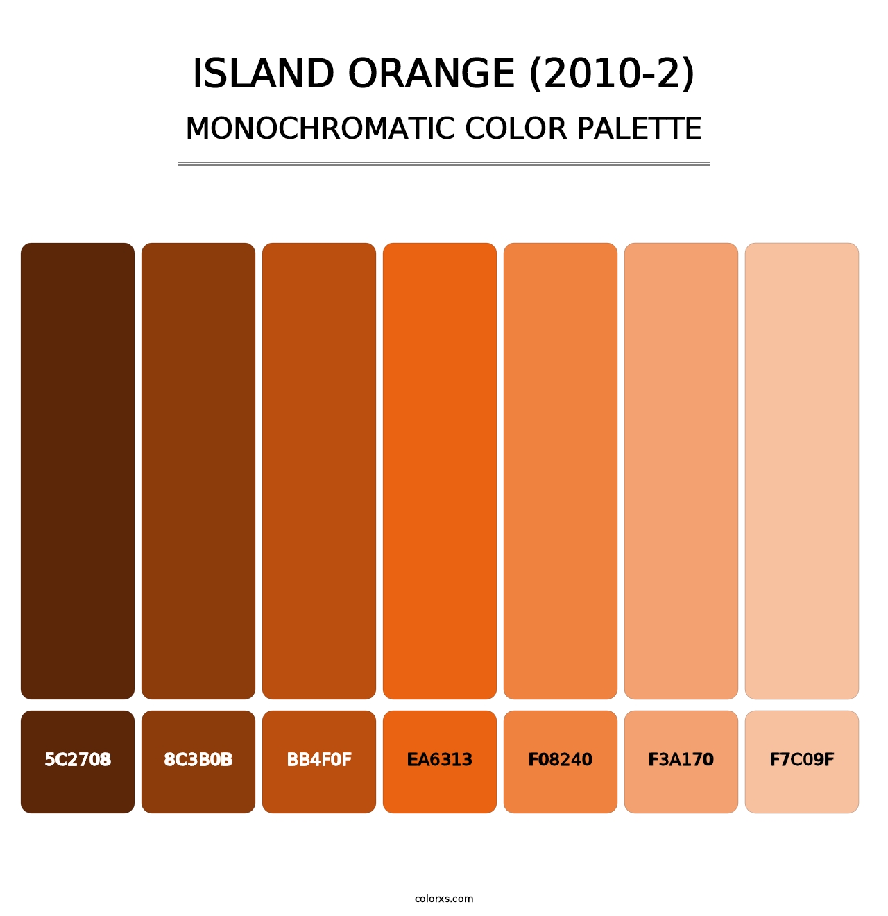 Island Orange (2010-2) - Monochromatic Color Palette