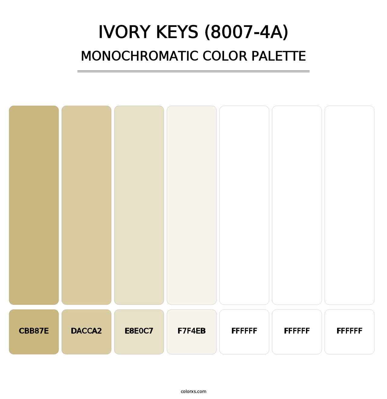 Ivory Keys (8007-4A) - Monochromatic Color Palette