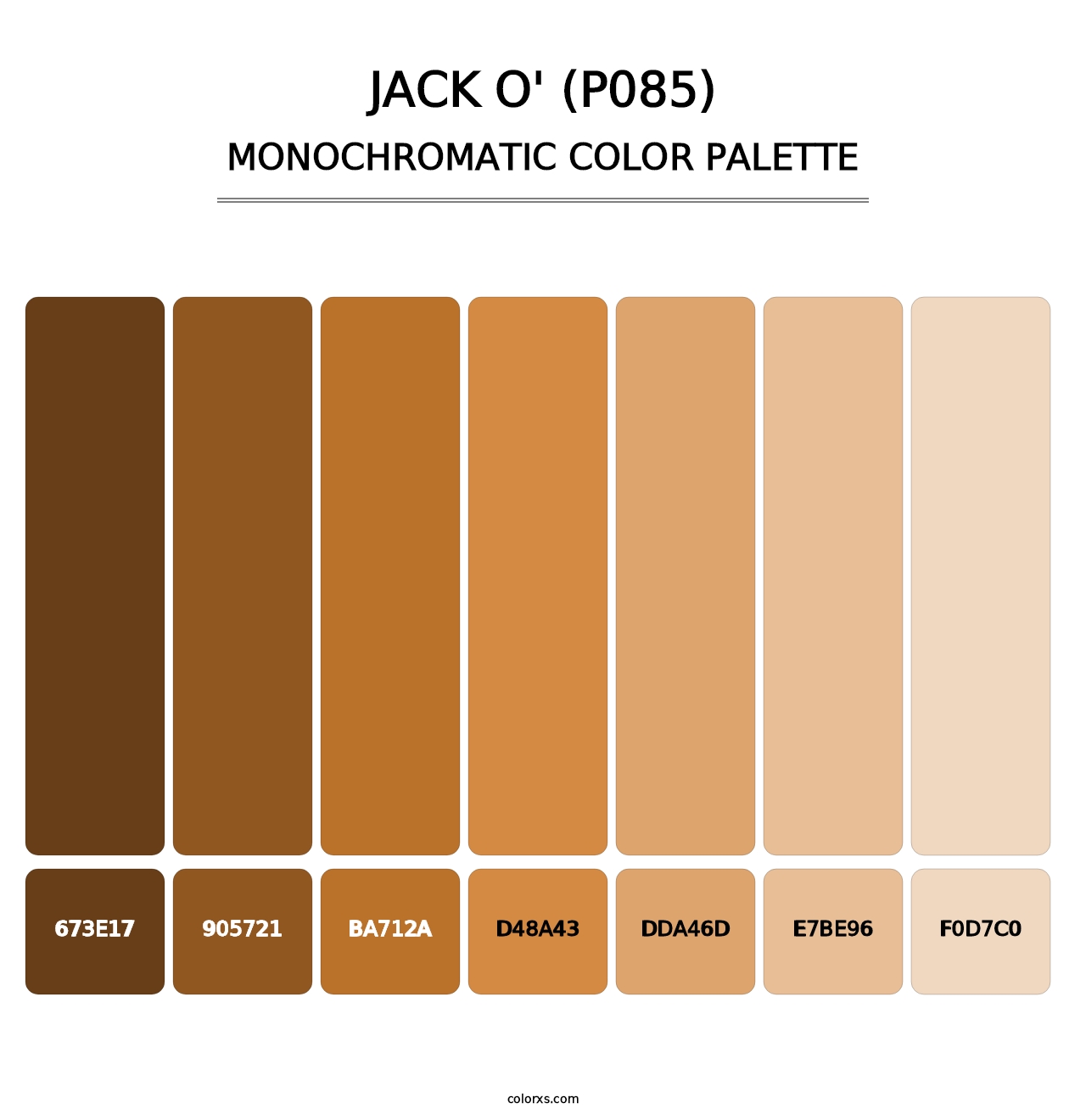 Jack O' (P085) - Monochromatic Color Palette