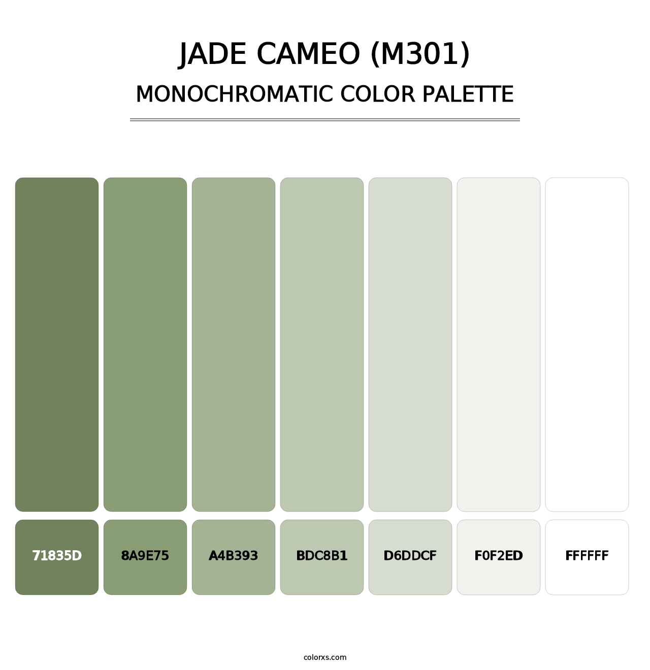 Jade Cameo (M301) - Monochromatic Color Palette