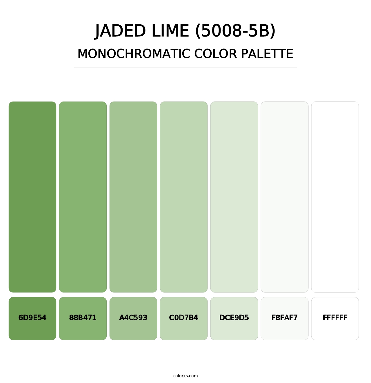 Jaded Lime (5008-5B) - Monochromatic Color Palette