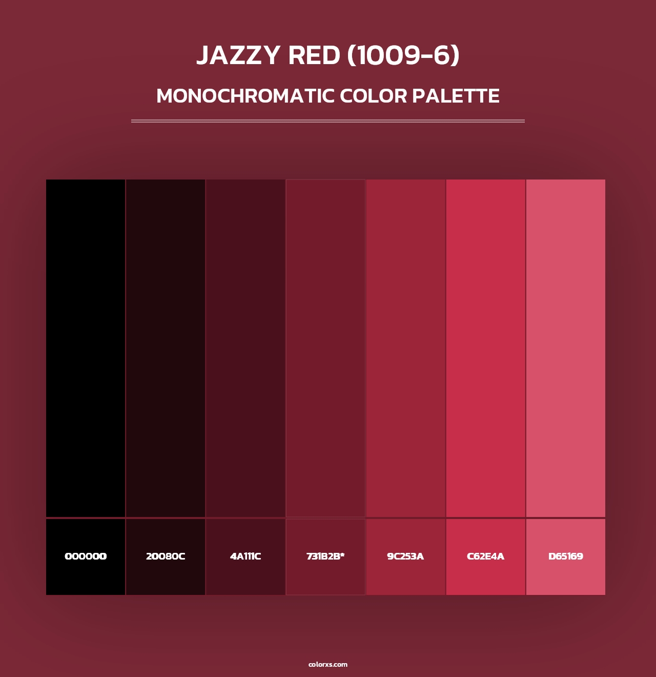 Jazzy Red (1009-6) - Monochromatic Color Palette