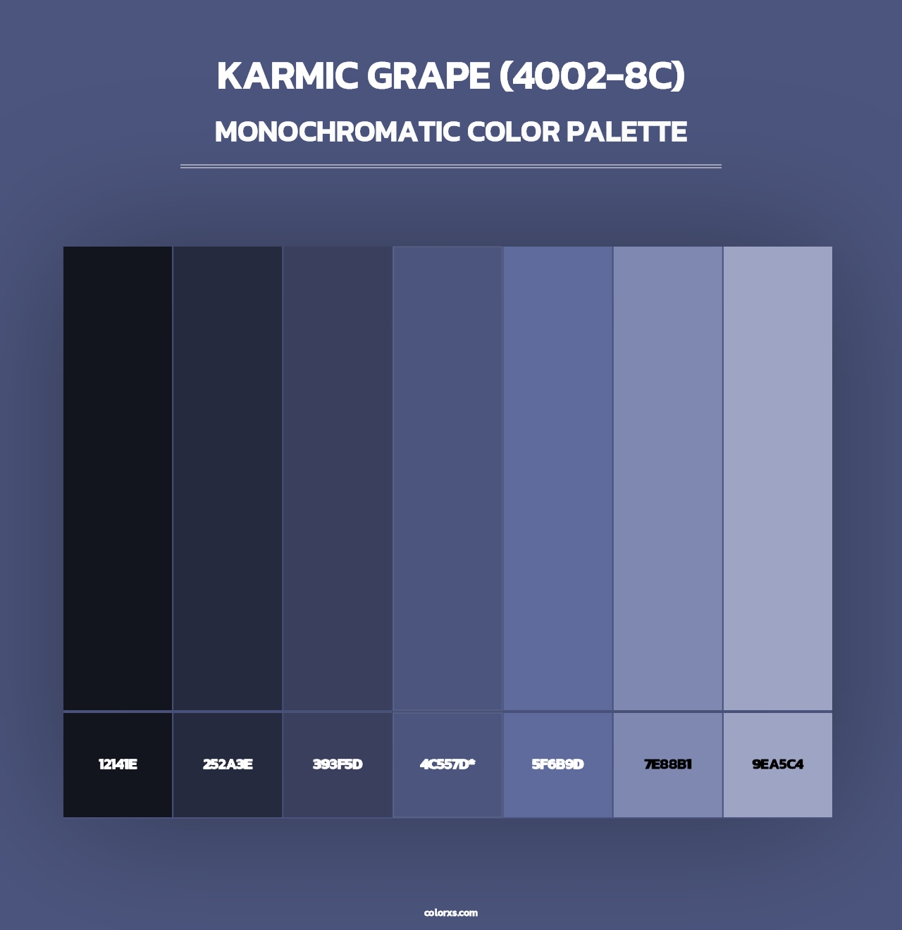 Karmic Grape (4002-8C) - Monochromatic Color Palette