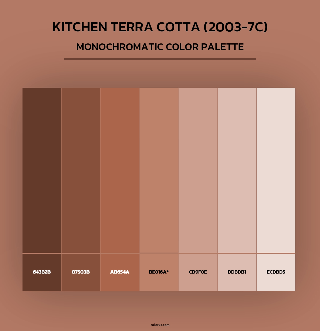 Kitchen Terra Cotta (2003-7C) - Monochromatic Color Palette
