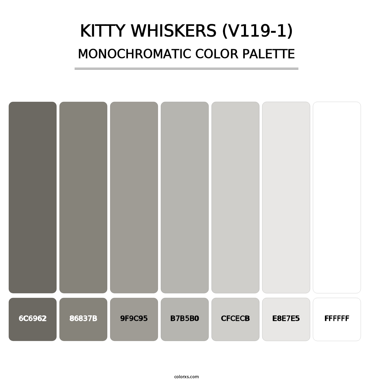 Kitty Whiskers (V119-1) - Monochromatic Color Palette