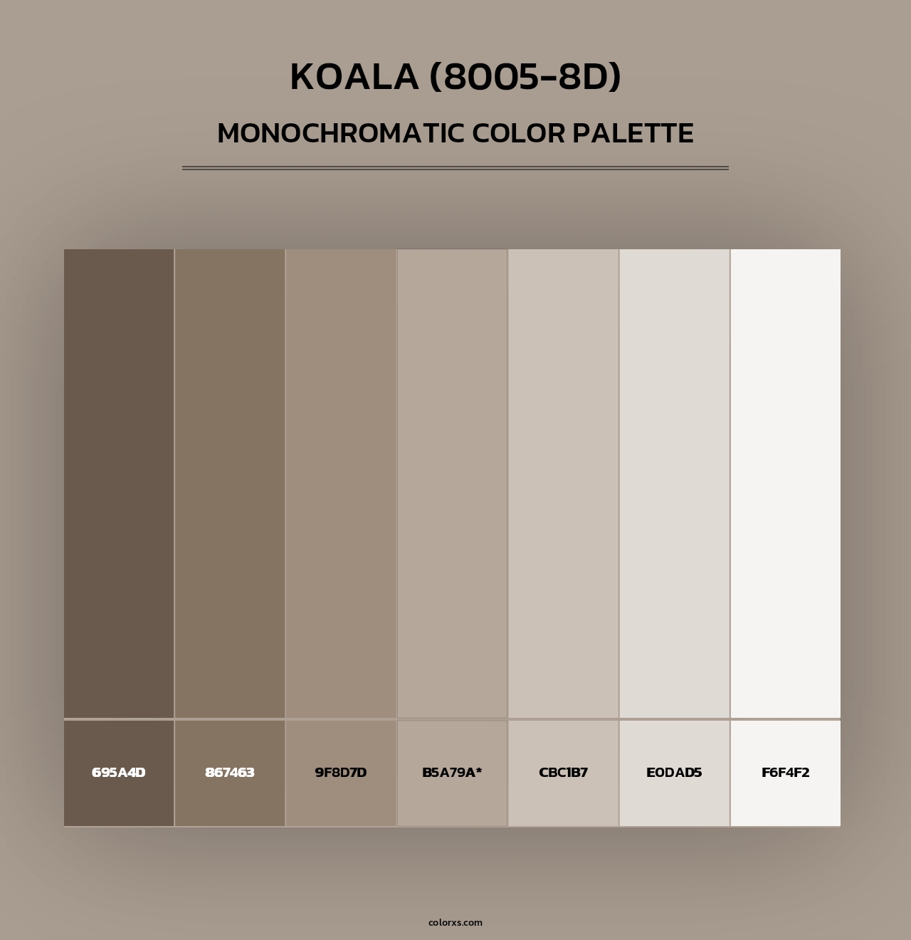 Koala (8005-8D) - Monochromatic Color Palette