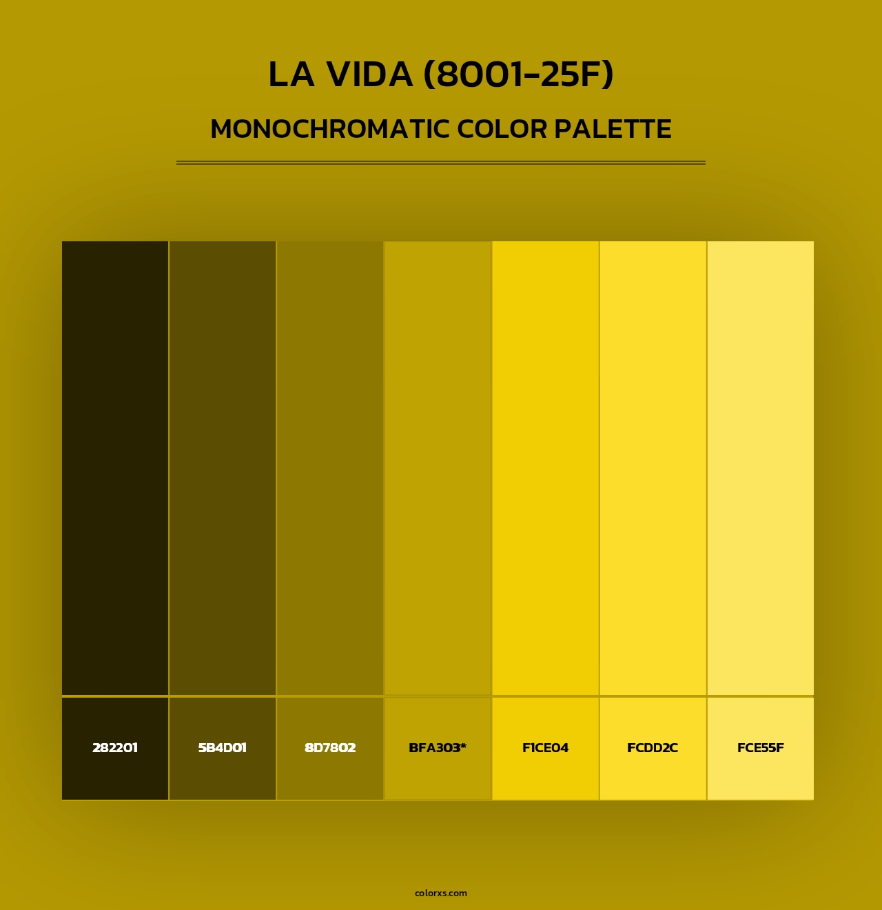 La Vida (8001-25F) - Monochromatic Color Palette