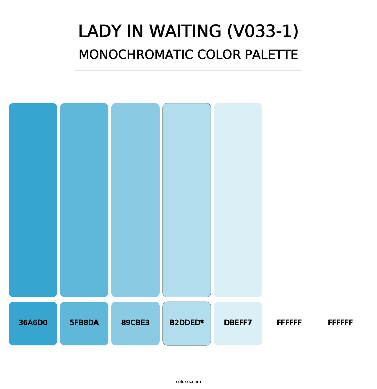 Lady in Waiting (V033-1) - Monochromatic Color Palette