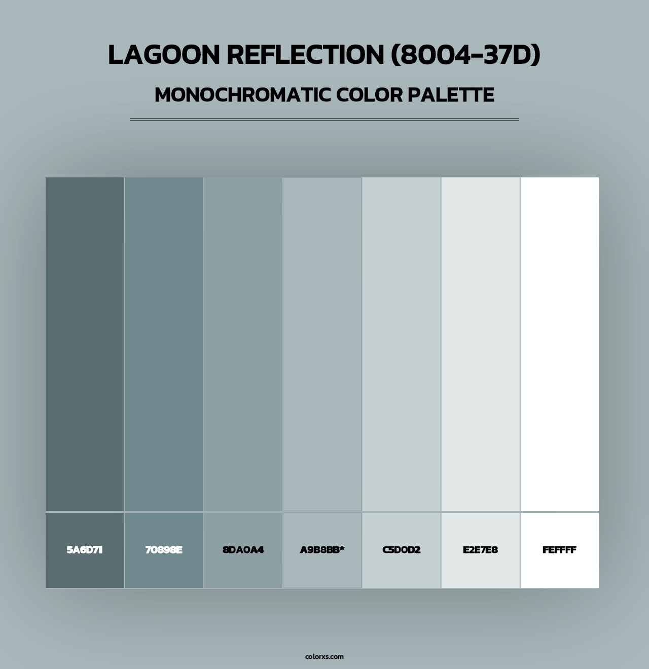 Lagoon Reflection (8004-37D) - Monochromatic Color Palette