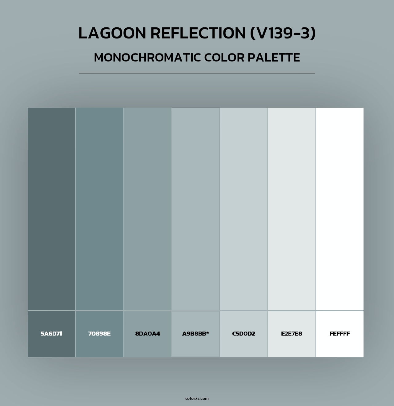 Lagoon Reflection (V139-3) - Monochromatic Color Palette
