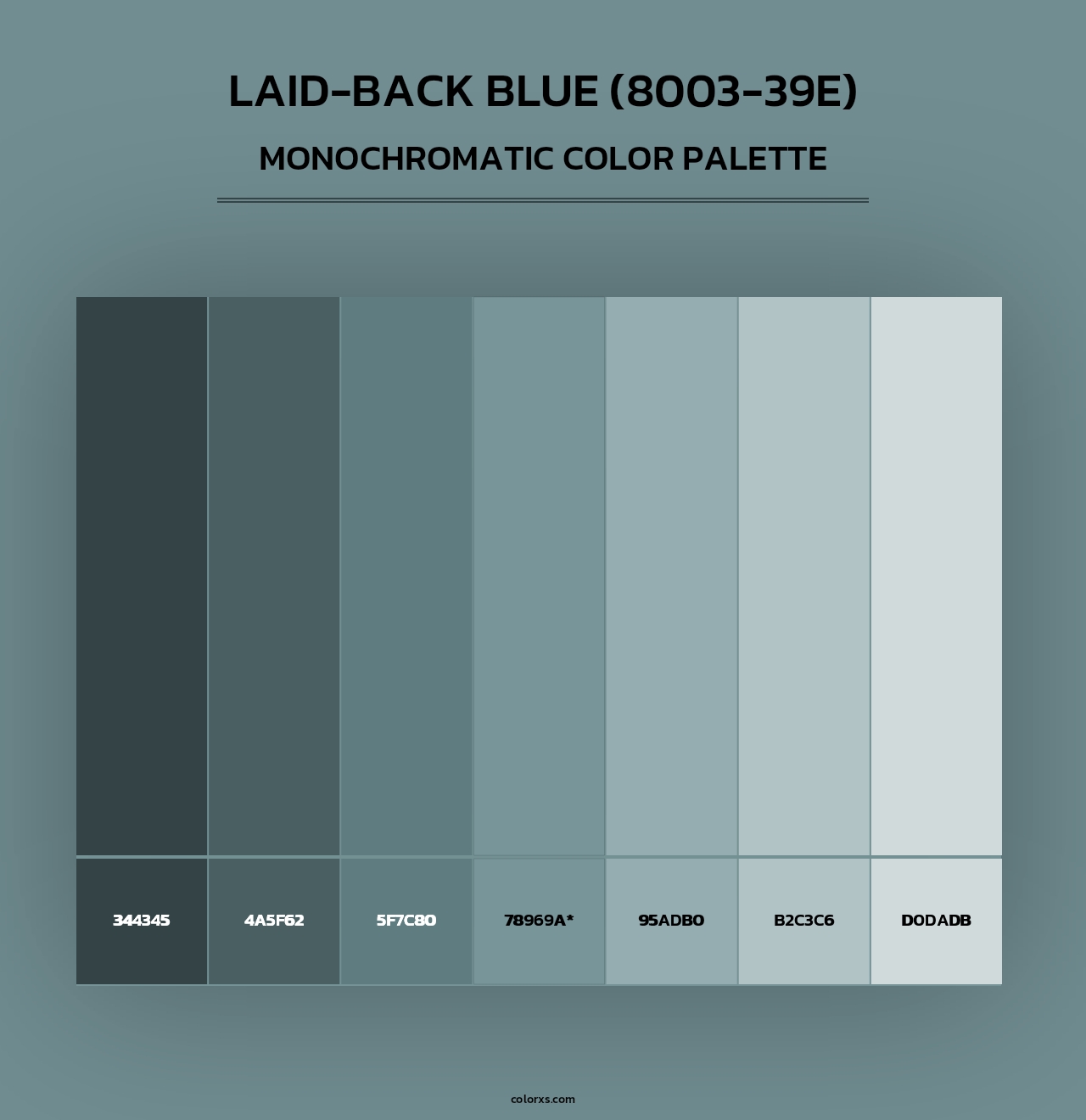 Laid-Back Blue (8003-39E) - Monochromatic Color Palette