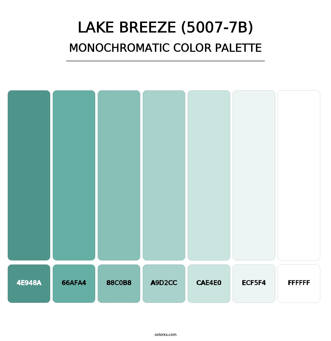 Lake Breeze (5007-7B) - Monochromatic Color Palette