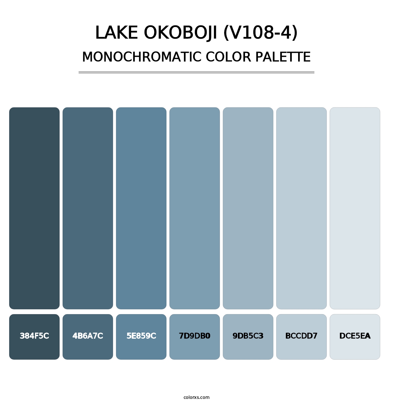 Lake Okoboji (V108-4) - Monochromatic Color Palette