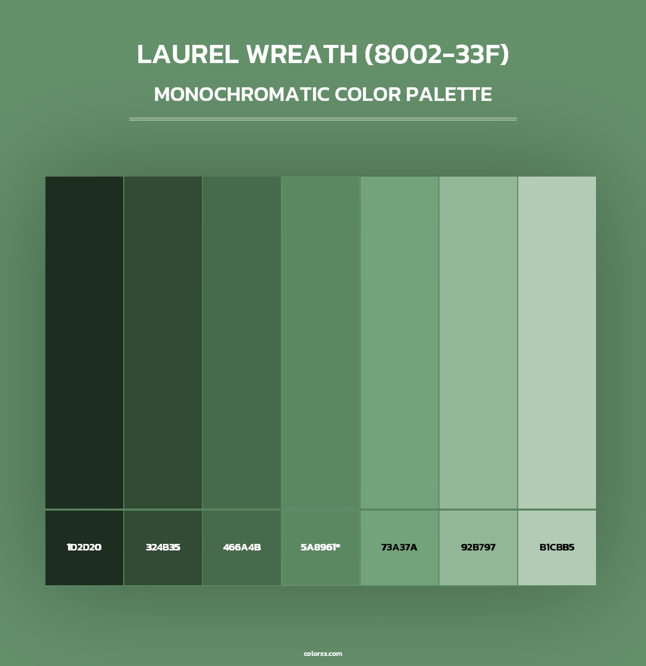 Laurel Wreath (8002-33F) - Monochromatic Color Palette