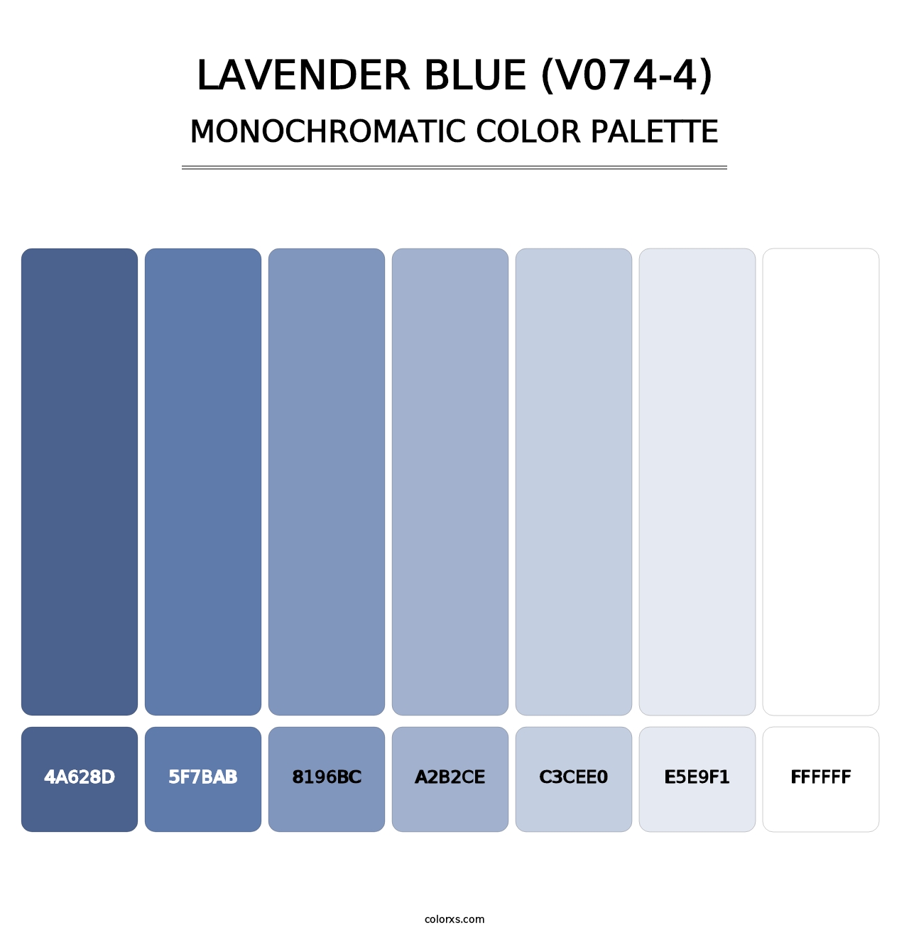Lavender Blue (V074-4) - Monochromatic Color Palette