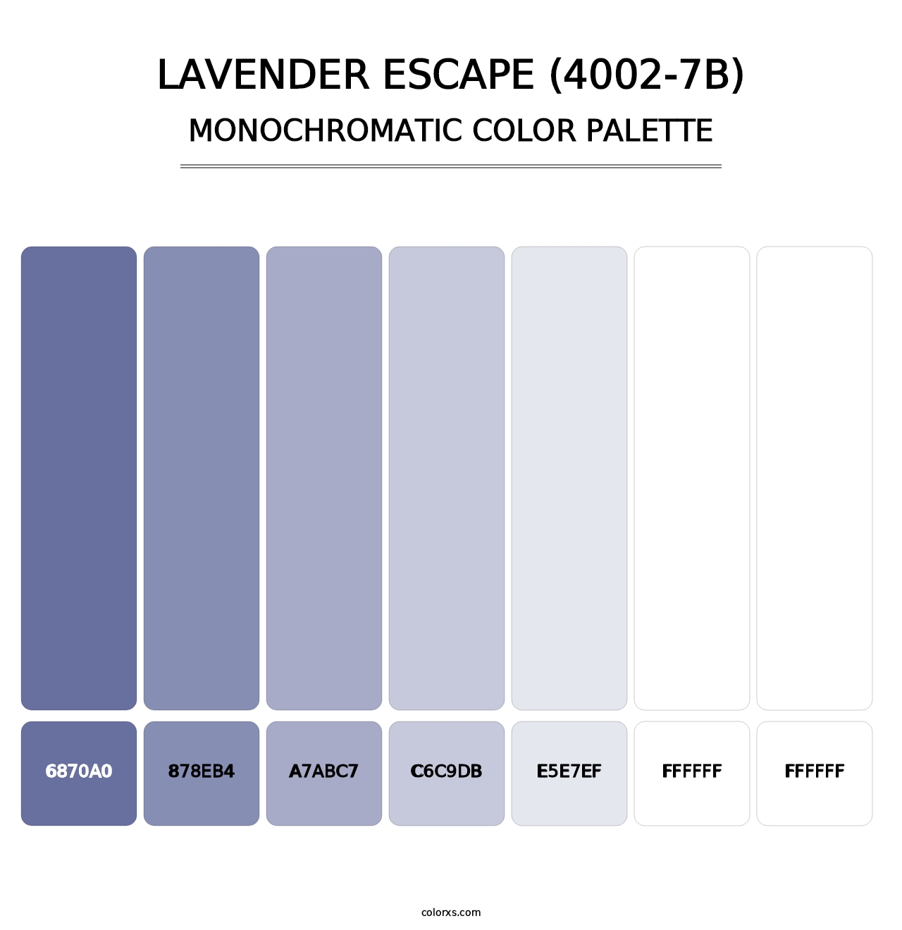 Lavender Escape (4002-7B) - Monochromatic Color Palette