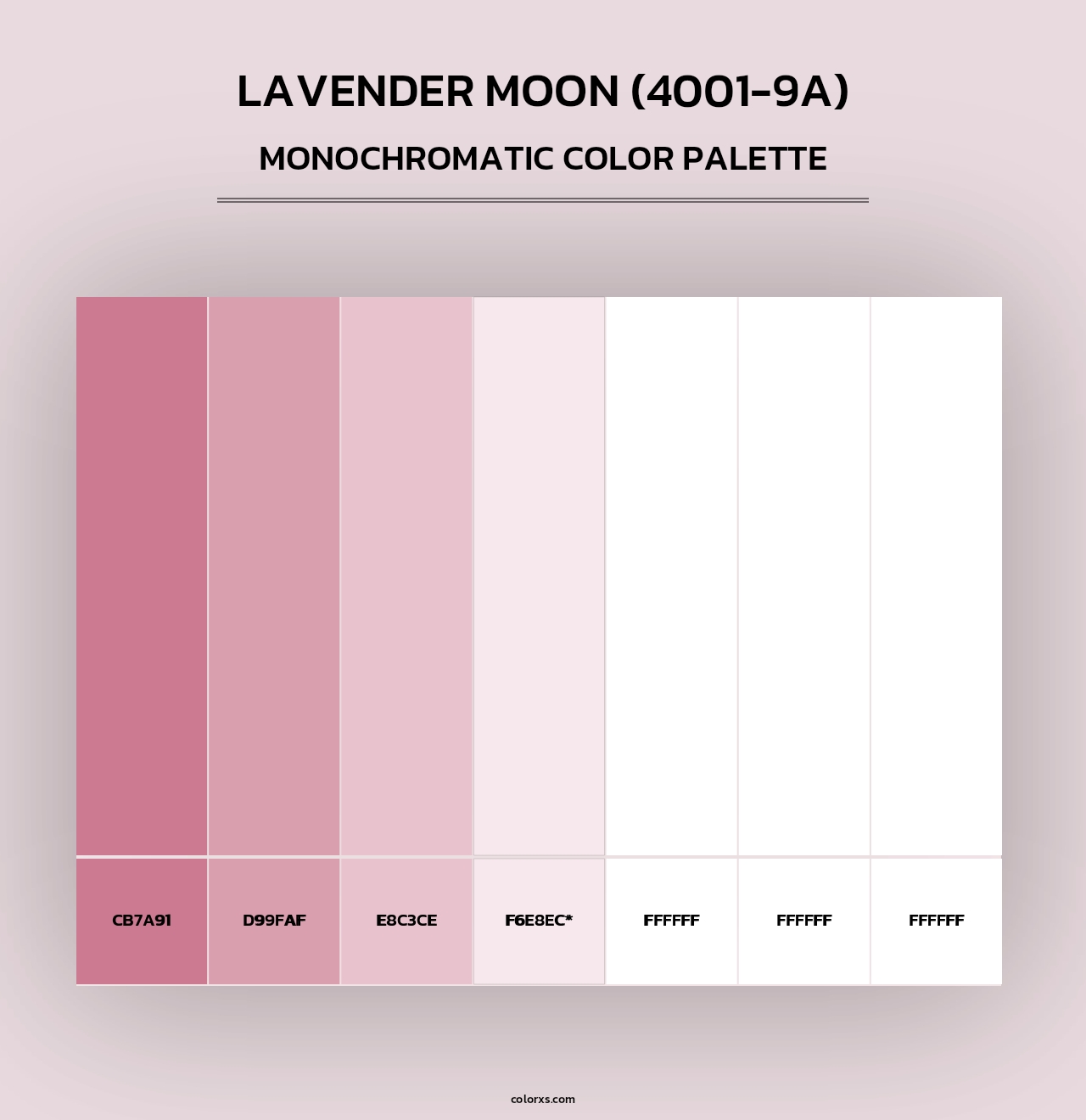 Lavender Moon (4001-9A) - Monochromatic Color Palette