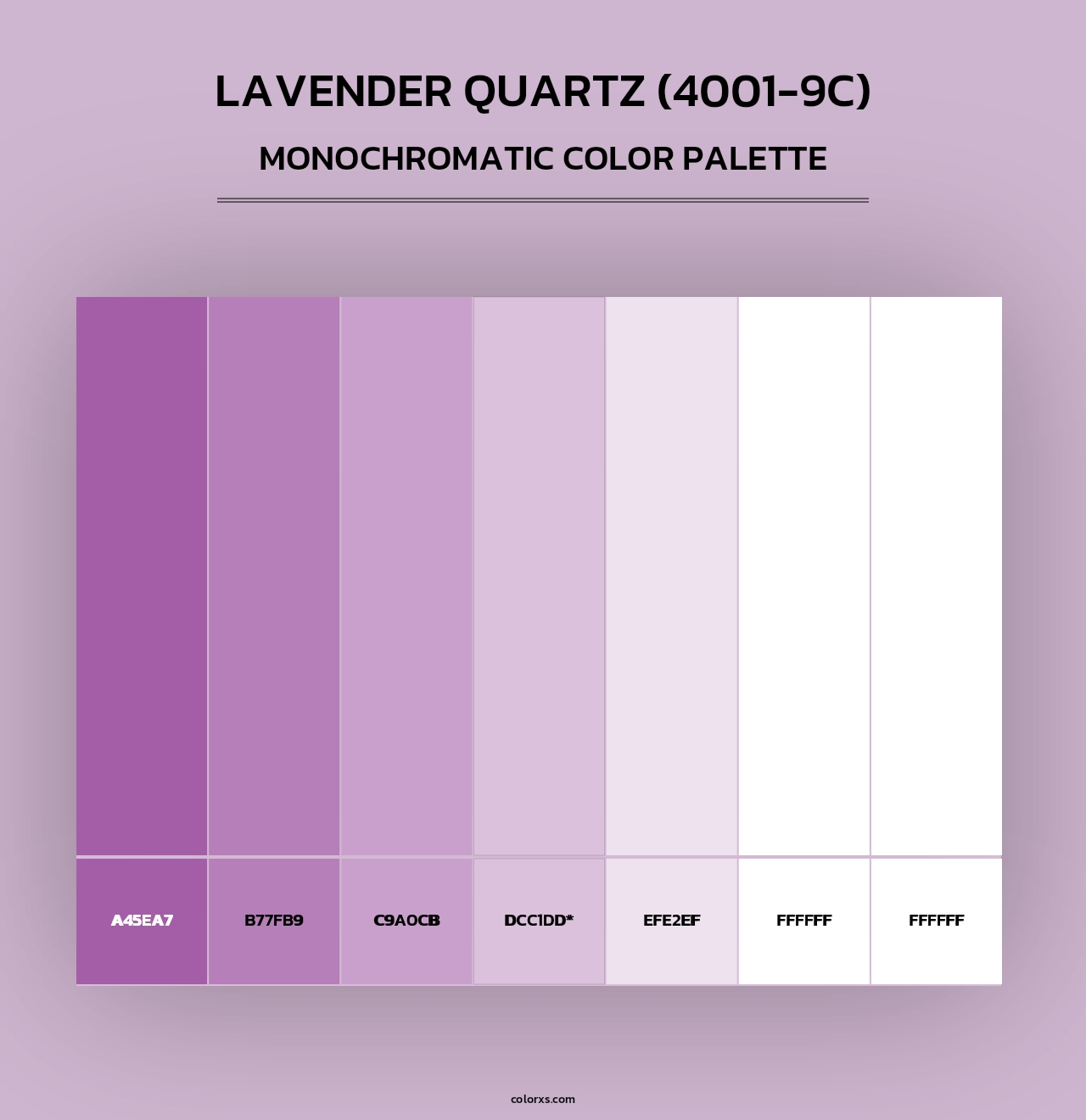 Lavender Quartz (4001-9C) - Monochromatic Color Palette