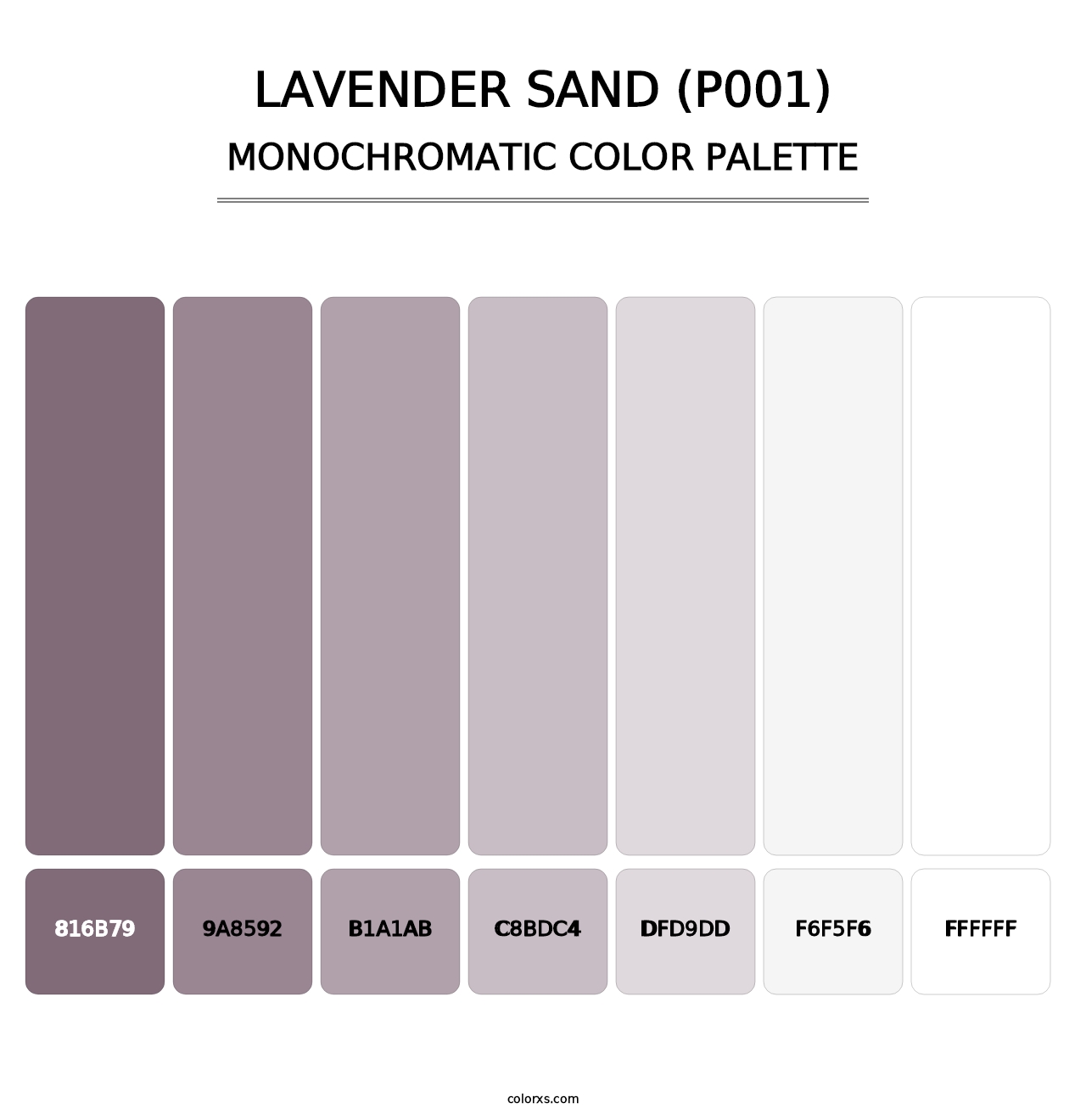 Lavender Sand (P001) - Monochromatic Color Palette