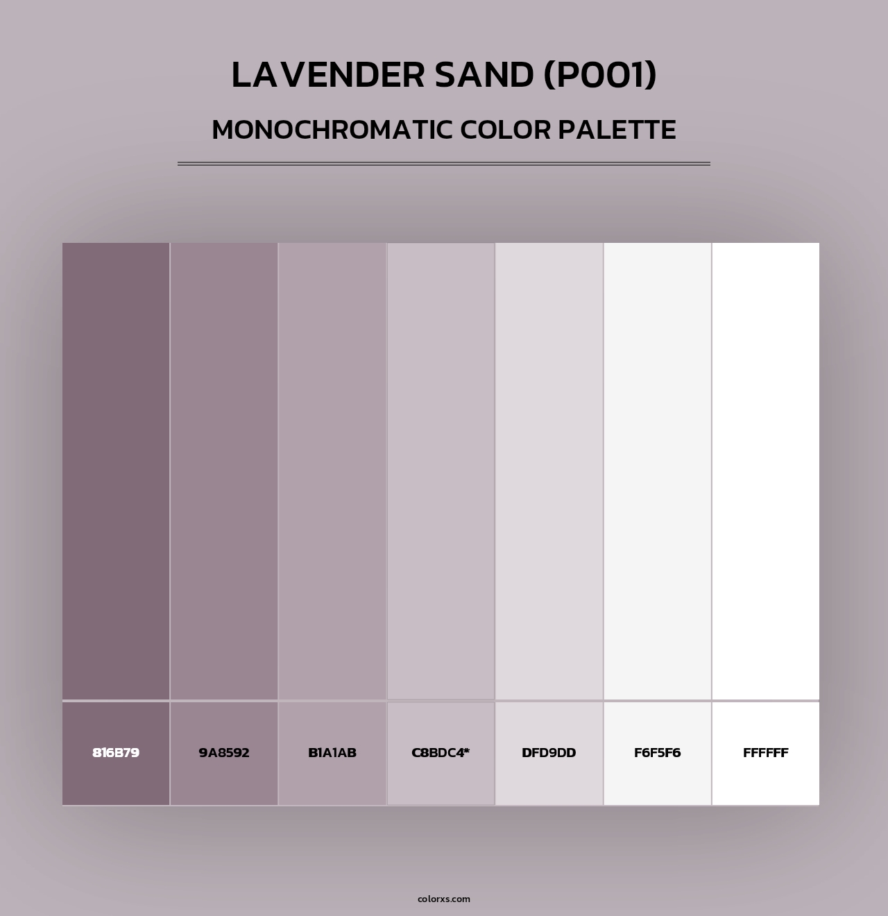 Lavender Sand (P001) - Monochromatic Color Palette