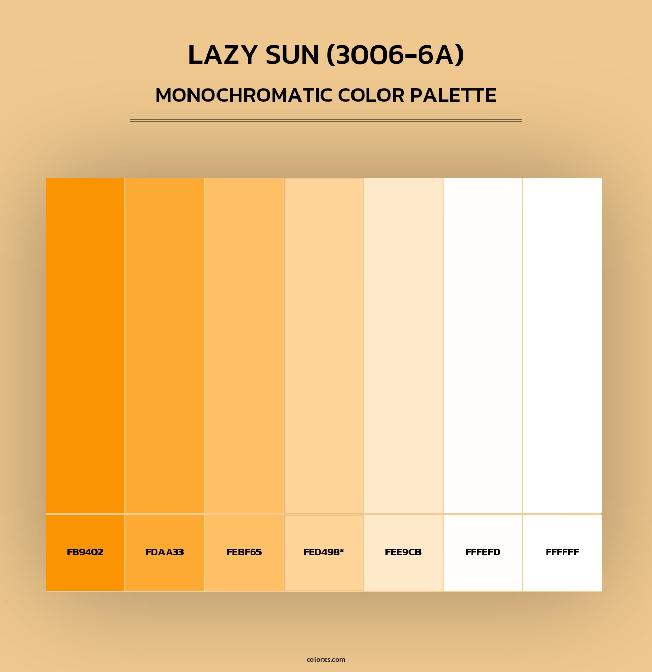Lazy Sun (3006-6A) - Monochromatic Color Palette