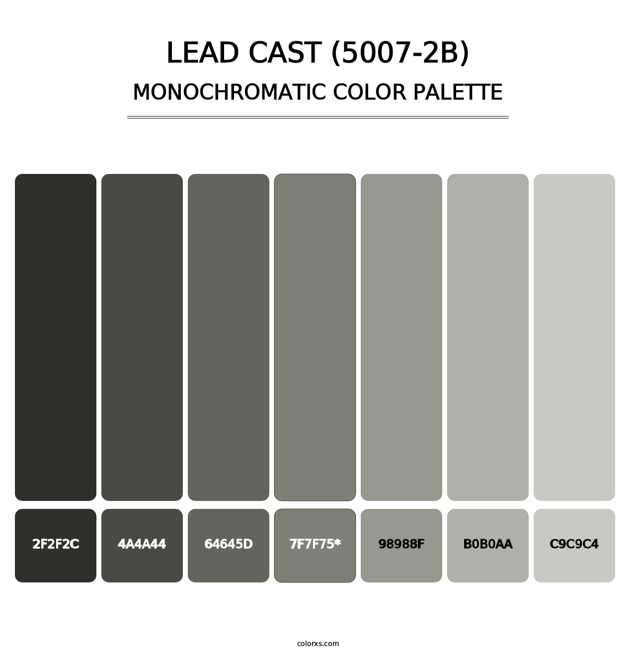 Lead Cast (5007-2B) - Monochromatic Color Palette