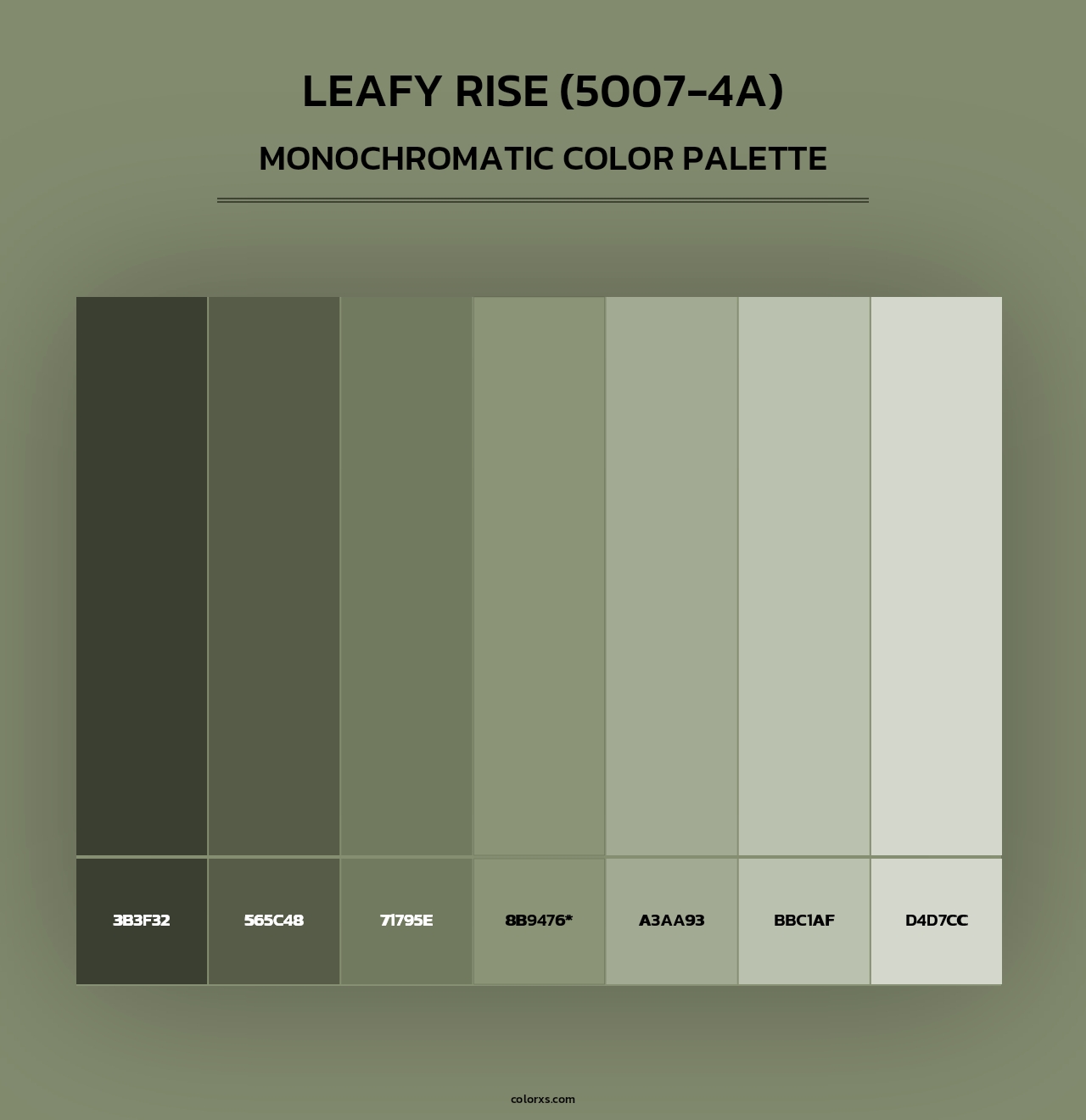 Leafy Rise (5007-4A) - Monochromatic Color Palette