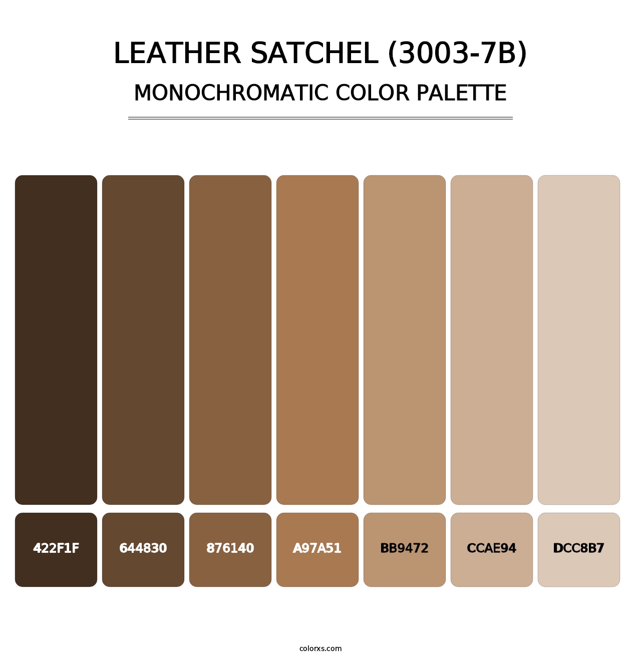 Leather Satchel (3003-7B) - Monochromatic Color Palette