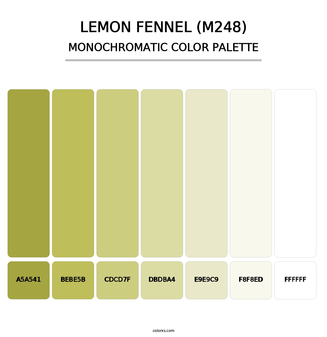 Lemon Fennel (M248) - Monochromatic Color Palette