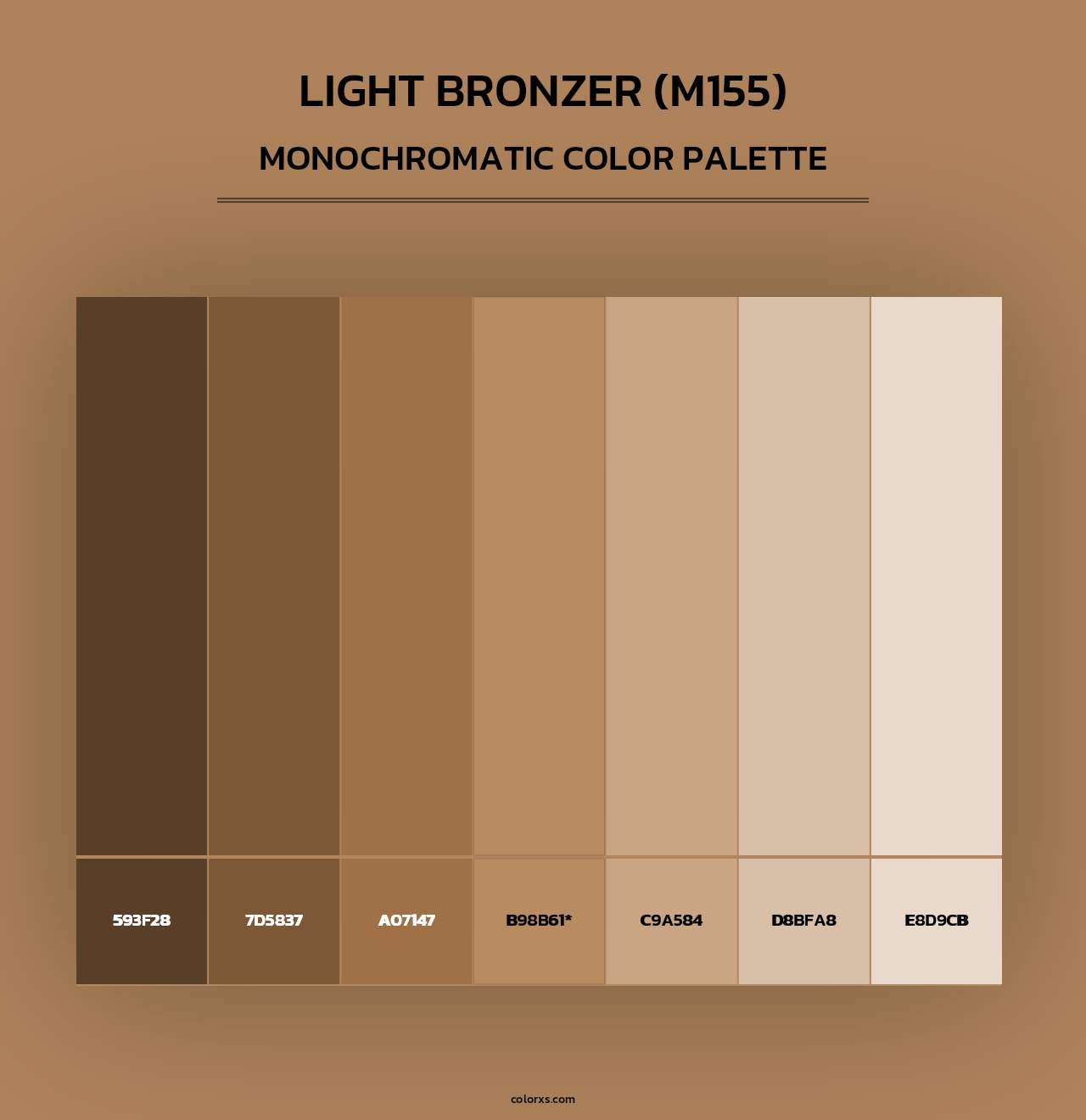 Light Bronzer (M155) - Monochromatic Color Palette