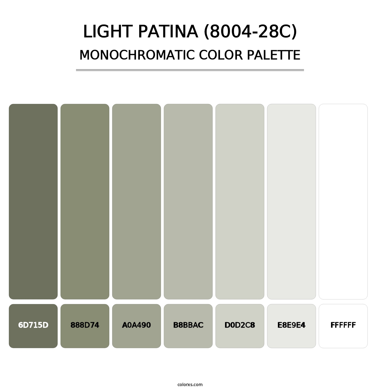 Light Patina (8004-28C) - Monochromatic Color Palette
