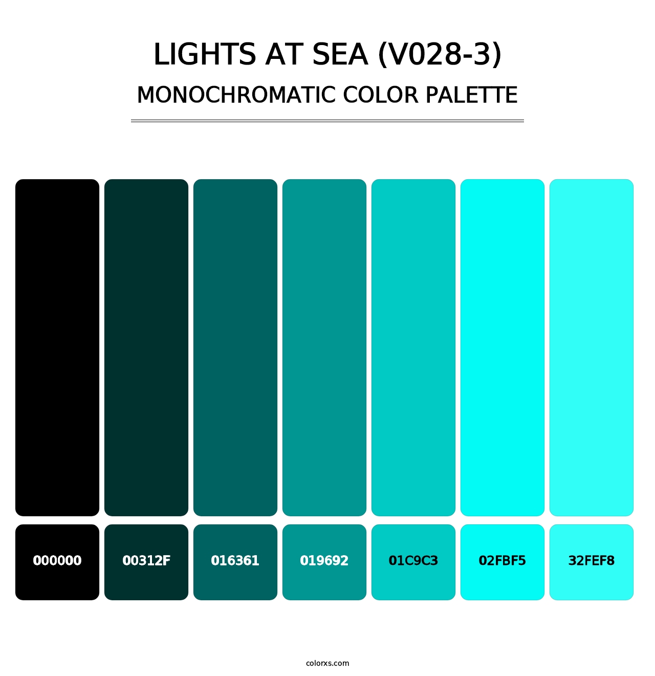 Lights at Sea (V028-3) - Monochromatic Color Palette