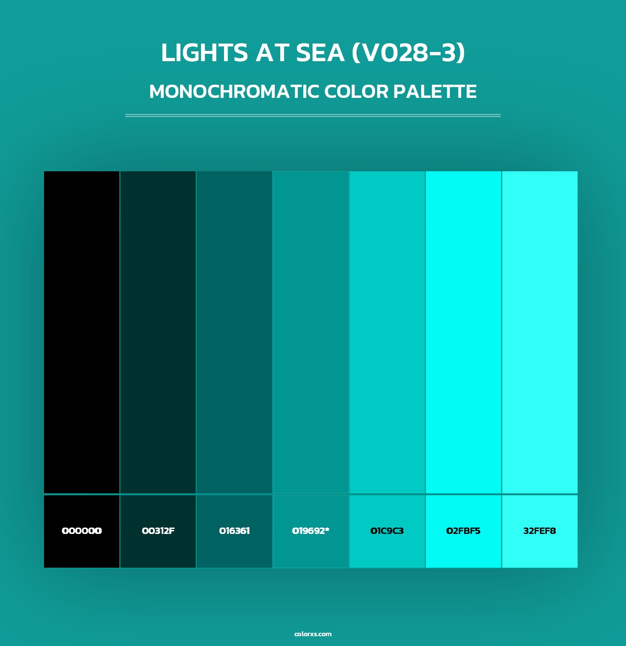 Lights at Sea (V028-3) - Monochromatic Color Palette