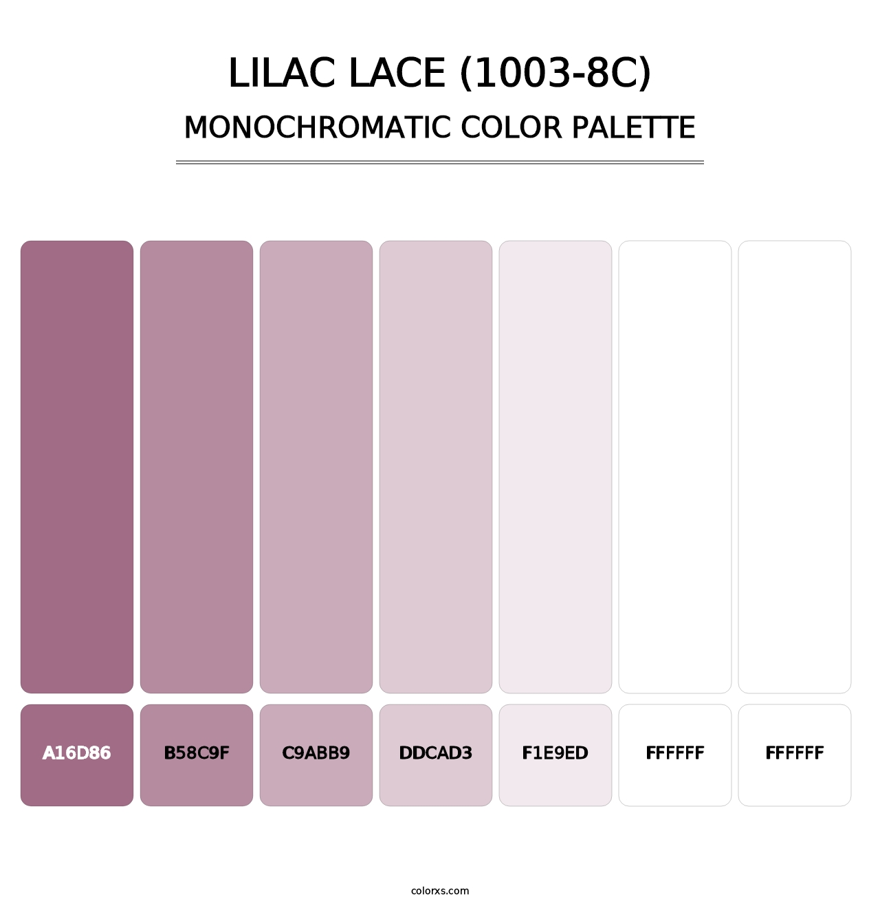 Lilac Lace (1003-8C) - Monochromatic Color Palette