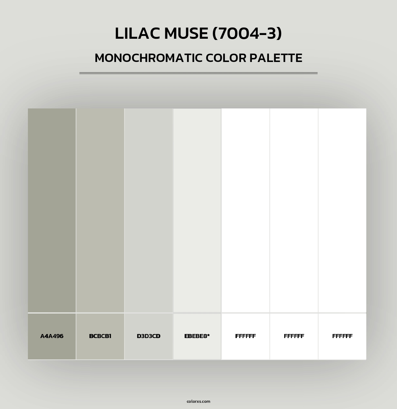 Lilac Muse (7004-3) - Monochromatic Color Palette