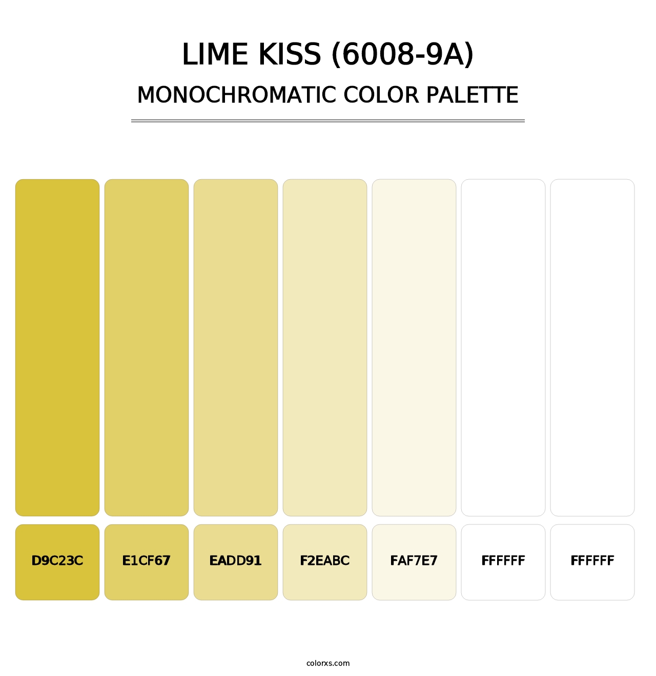 Lime Kiss (6008-9A) - Monochromatic Color Palette