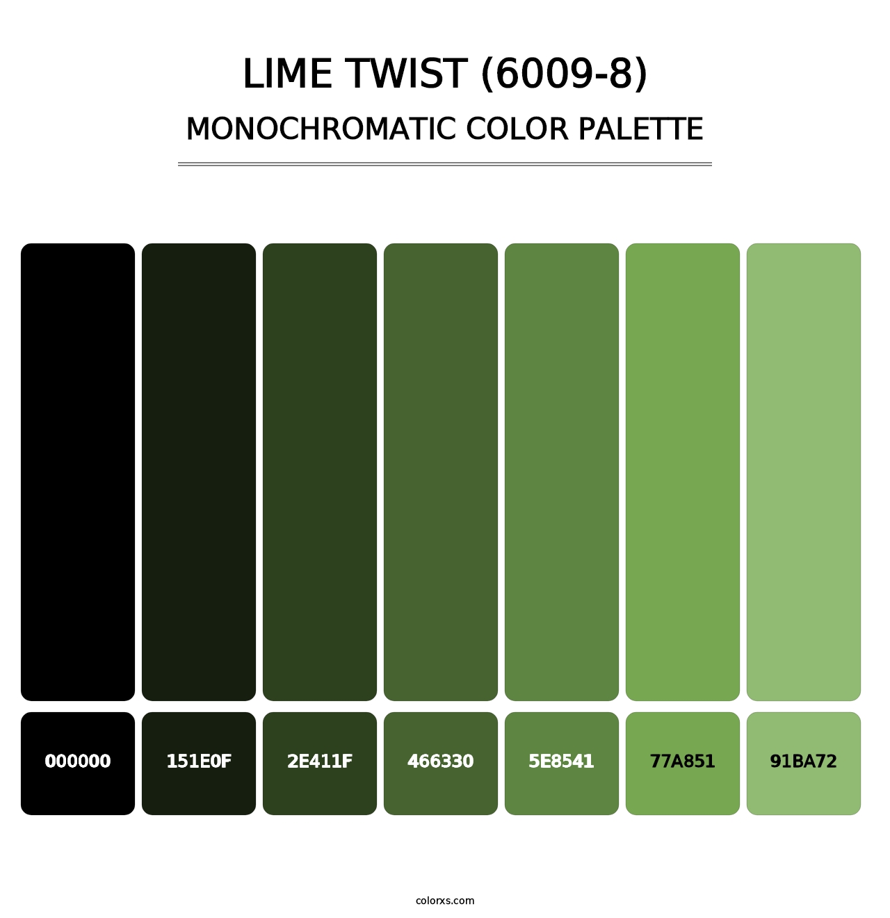 Lime Twist (6009-8) - Monochromatic Color Palette