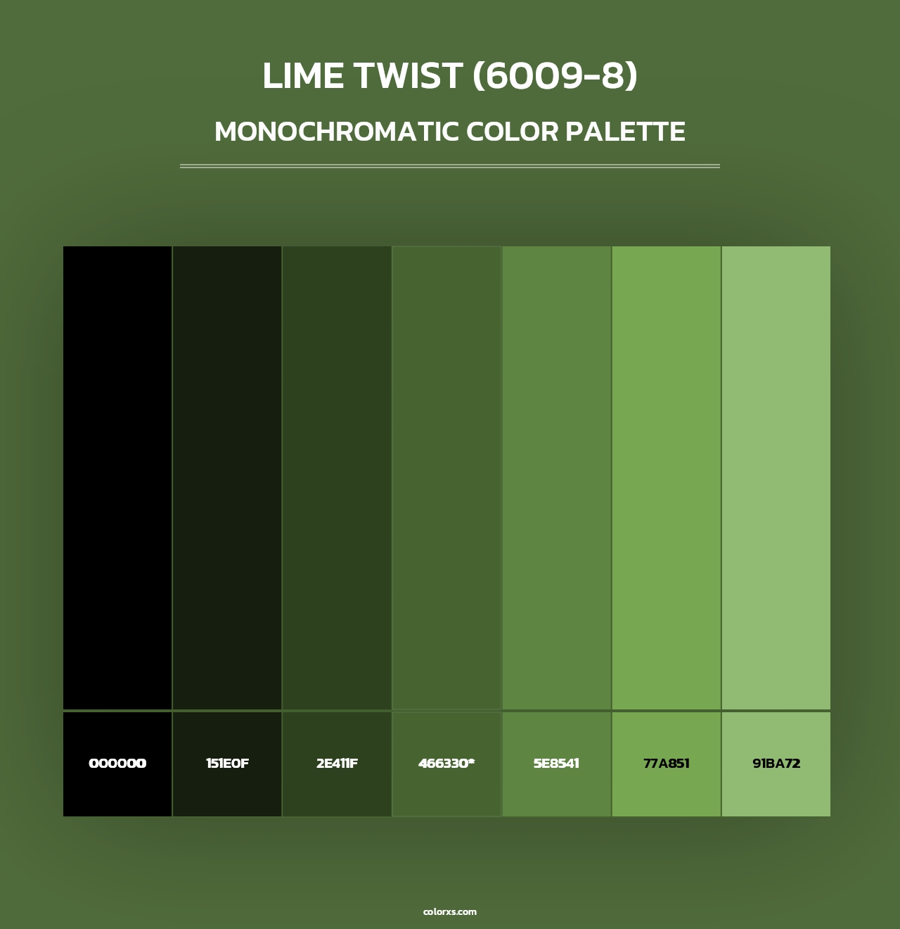 Lime Twist (6009-8) - Monochromatic Color Palette