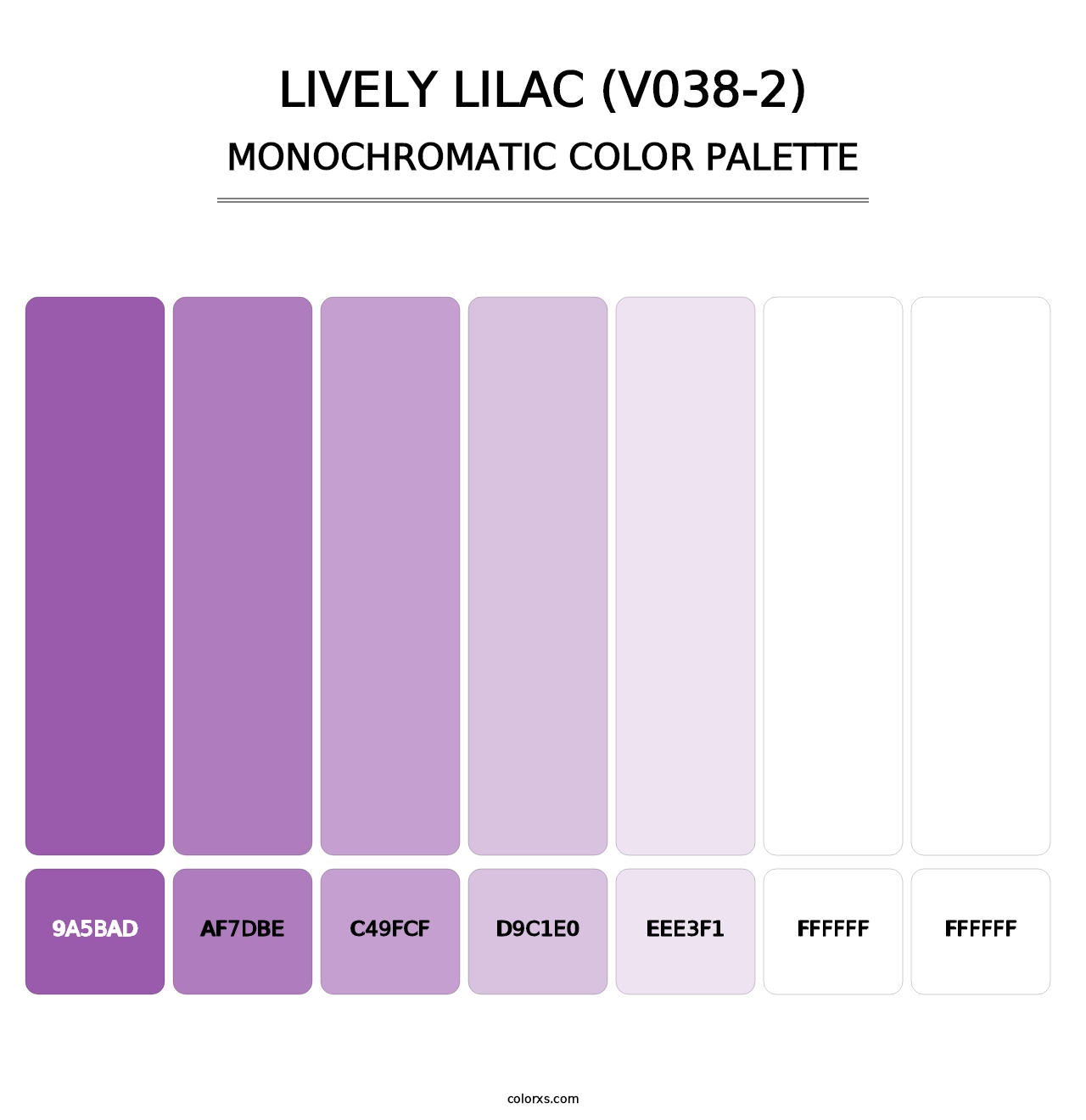 Lively Lilac (V038-2) - Monochromatic Color Palette