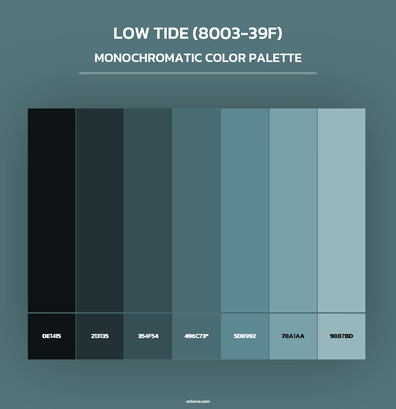 Low Tide (8003-39F) - Monochromatic Color Palette