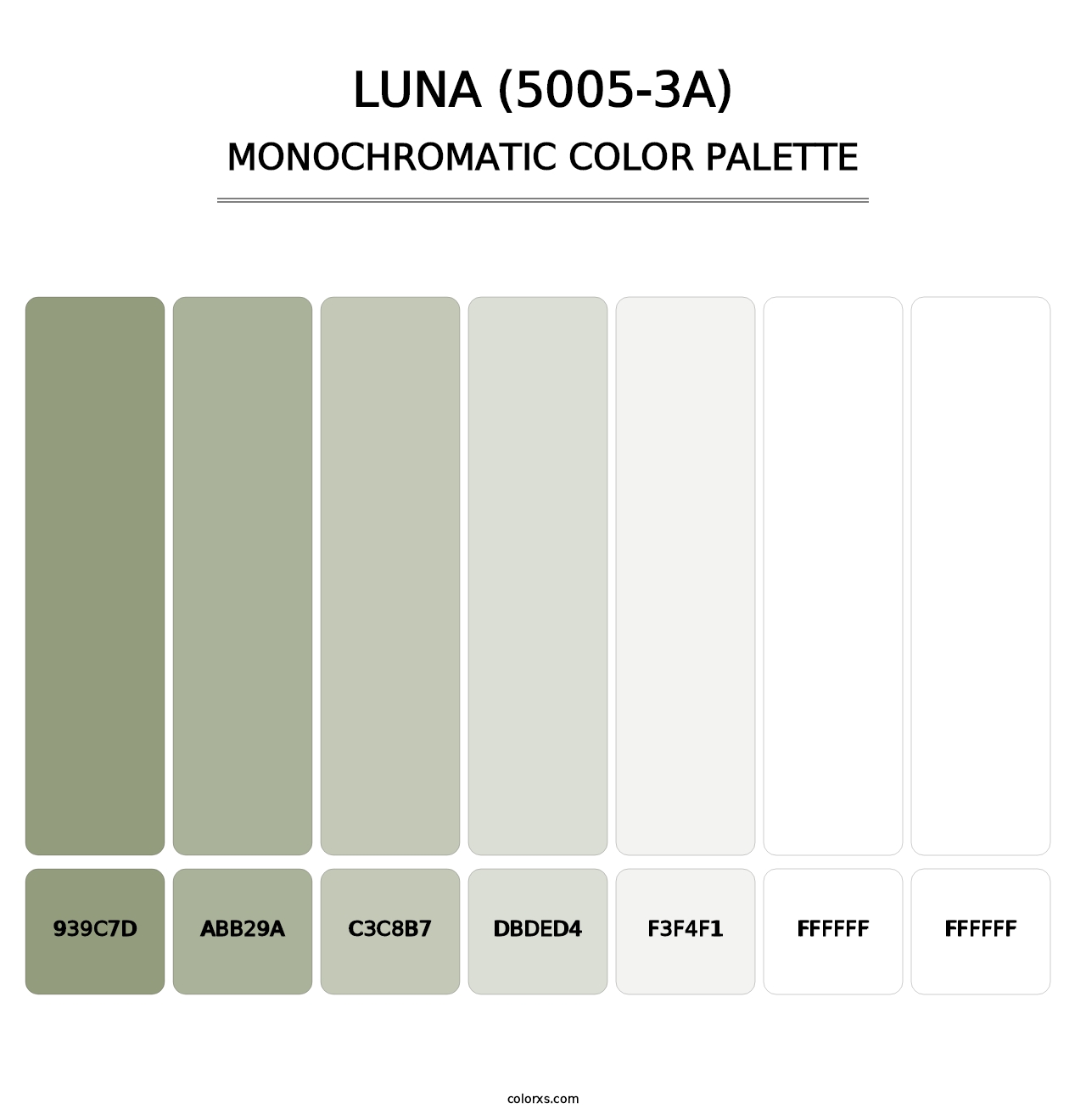 Luna (5005-3A) - Monochromatic Color Palette