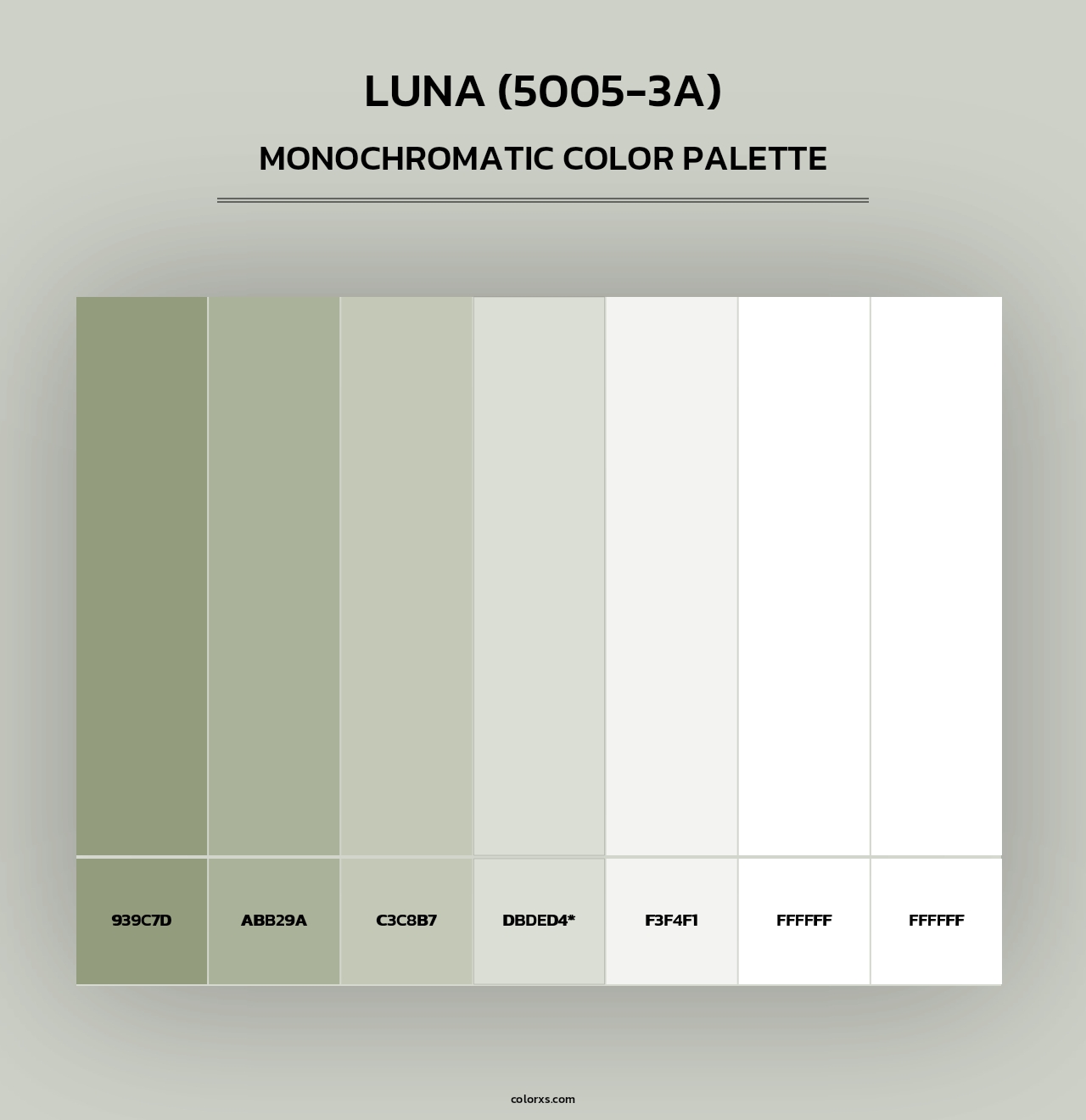 Luna (5005-3A) - Monochromatic Color Palette