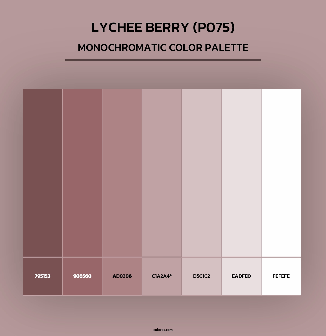 Lychee Berry (P075) - Monochromatic Color Palette